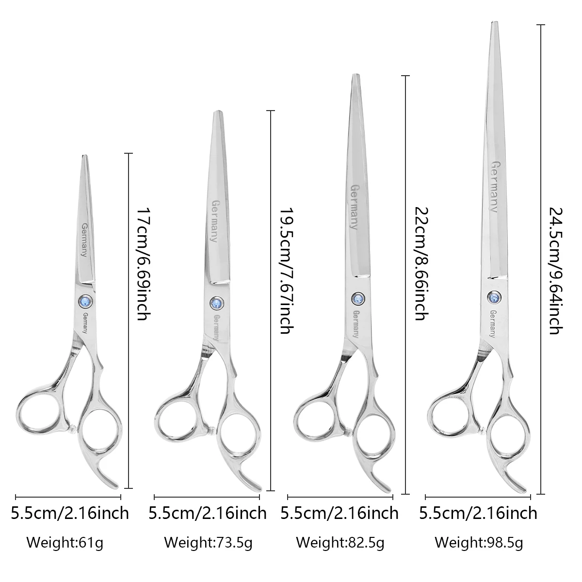 이발소 스테인리스 스틸 가위, 헤어 숱기 클리퍼, 미용 스타일링, 이발 트림, 헤어 커팅 도구, 다양한 크기