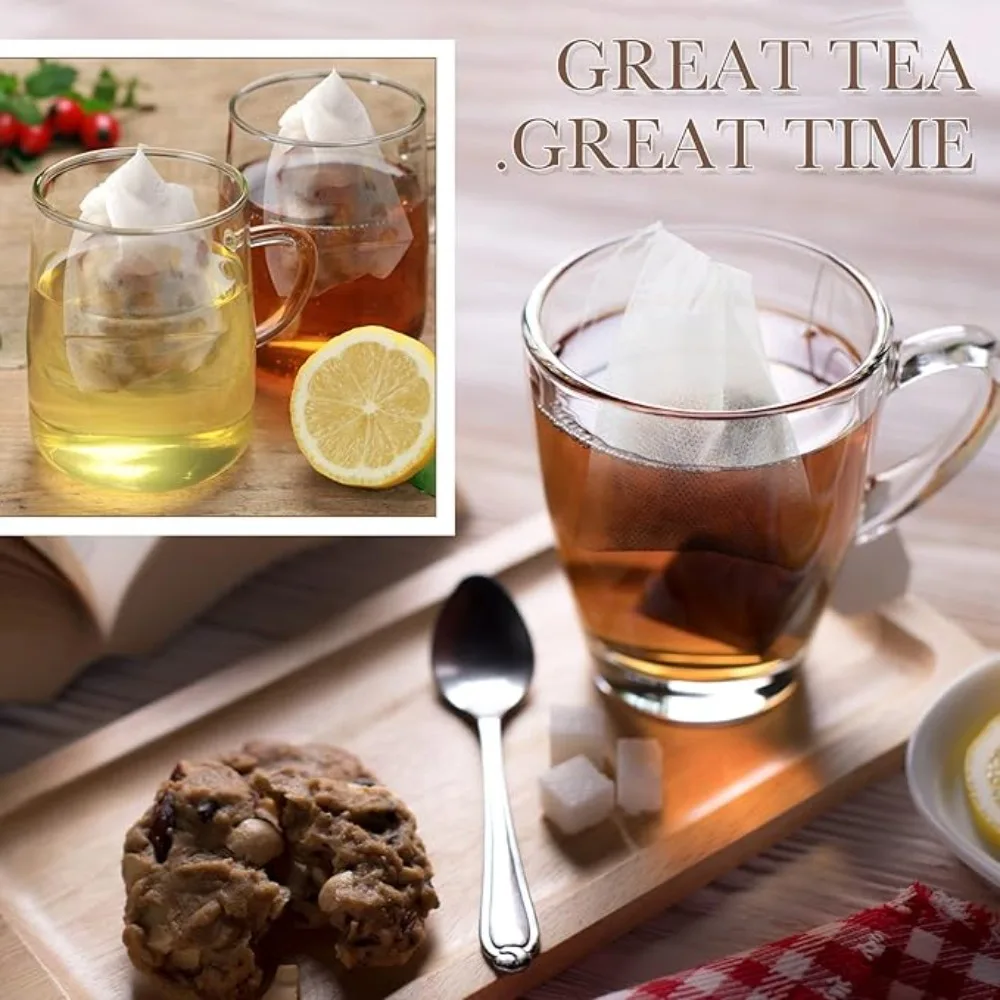 Disposable Non-woven Drawstring Filter Bags For Loose Herb Tea_voghion.com