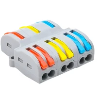 FD-36 PCT 3 in 6 Out 2-Position Push-in Electrical Wire Connector Mini Fast Wiring Cable Splitter Durable Home Terminal Block 2