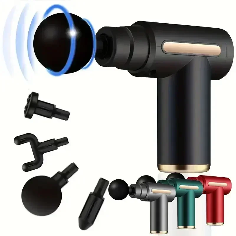 Mini pistolet do masażu USB, urządzenie do masażu powięzi, relaksacja mięśni, wibrujący pistolet, masaż prętem, sprzęt fitness, chwytak na szyję, pistolet do masażu powięzi_voghion.com