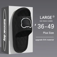 Thick Sole Summer Beach Slides Mens Bath Anti-Slip Slipper Large Size 49 Soft Sandals Fashion Women Flip-Flops Cartoon Bear Shoe 2