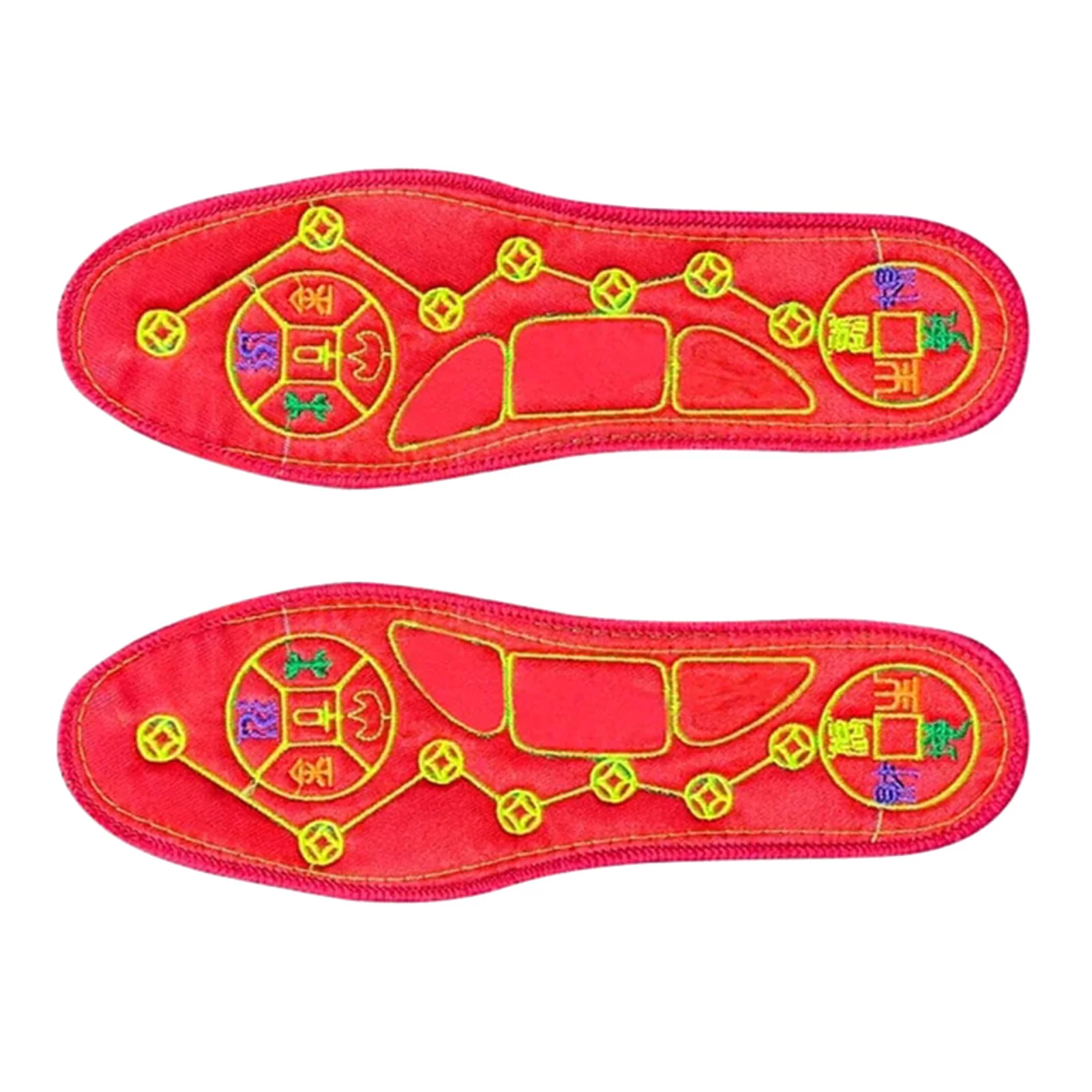 Men's And Women's Embroidered Insole Exercise Shock Absorption Soft Elastic Shoe-Pad Shoes Pads for Winter Sports