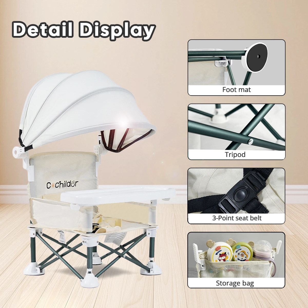 Foldable Baby Feeding & Booster Chair 5