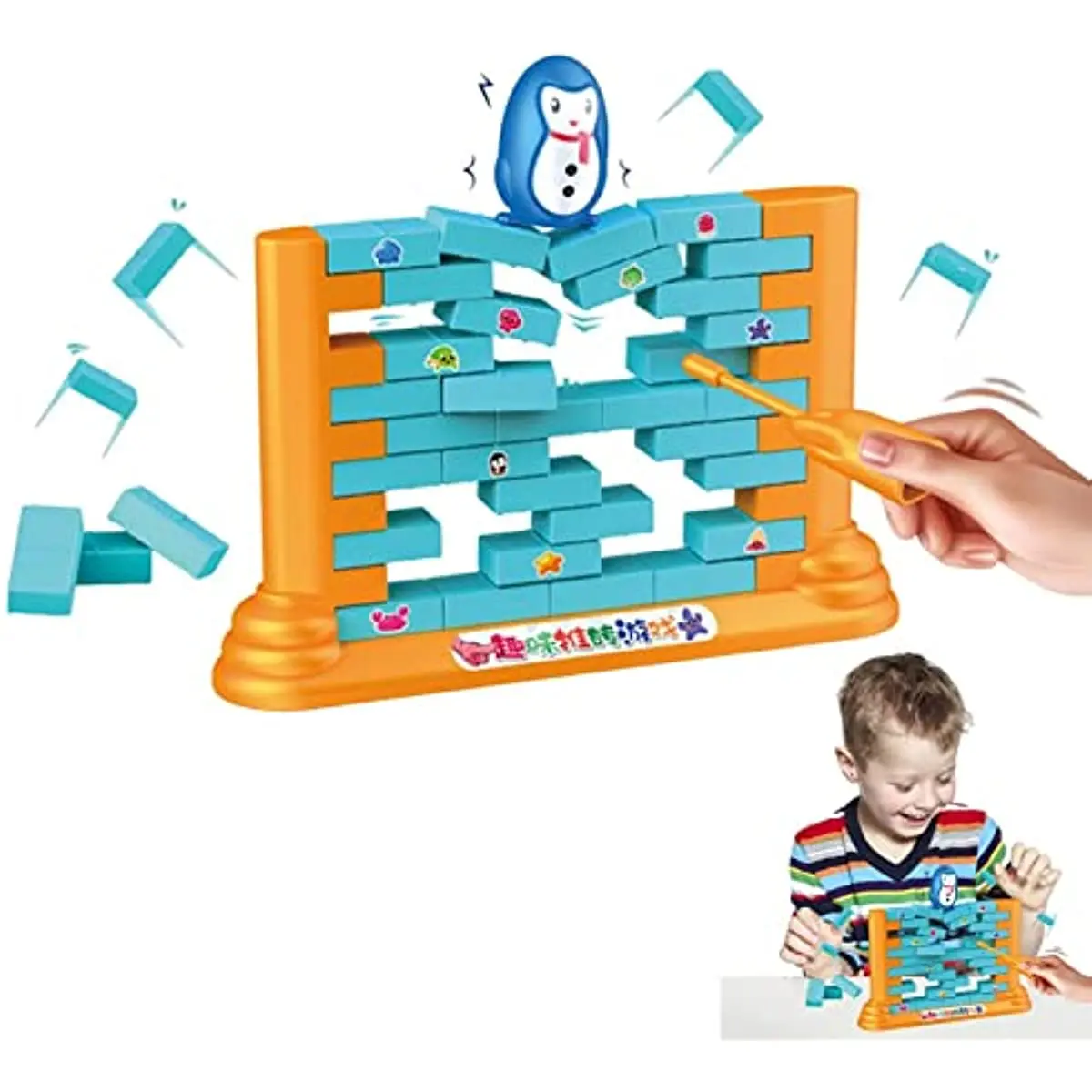 

Saving Penguin Block Game Fun Stacking Penguin Block Demolish Wall Toy for Kids Fine Motor Trainning Puzzle Party Board Games