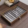 Put pearl necklace storage box with lid, glass dustproof long bracelet, bead jewelry, thick neck chain jewelry box, viewing tray 5