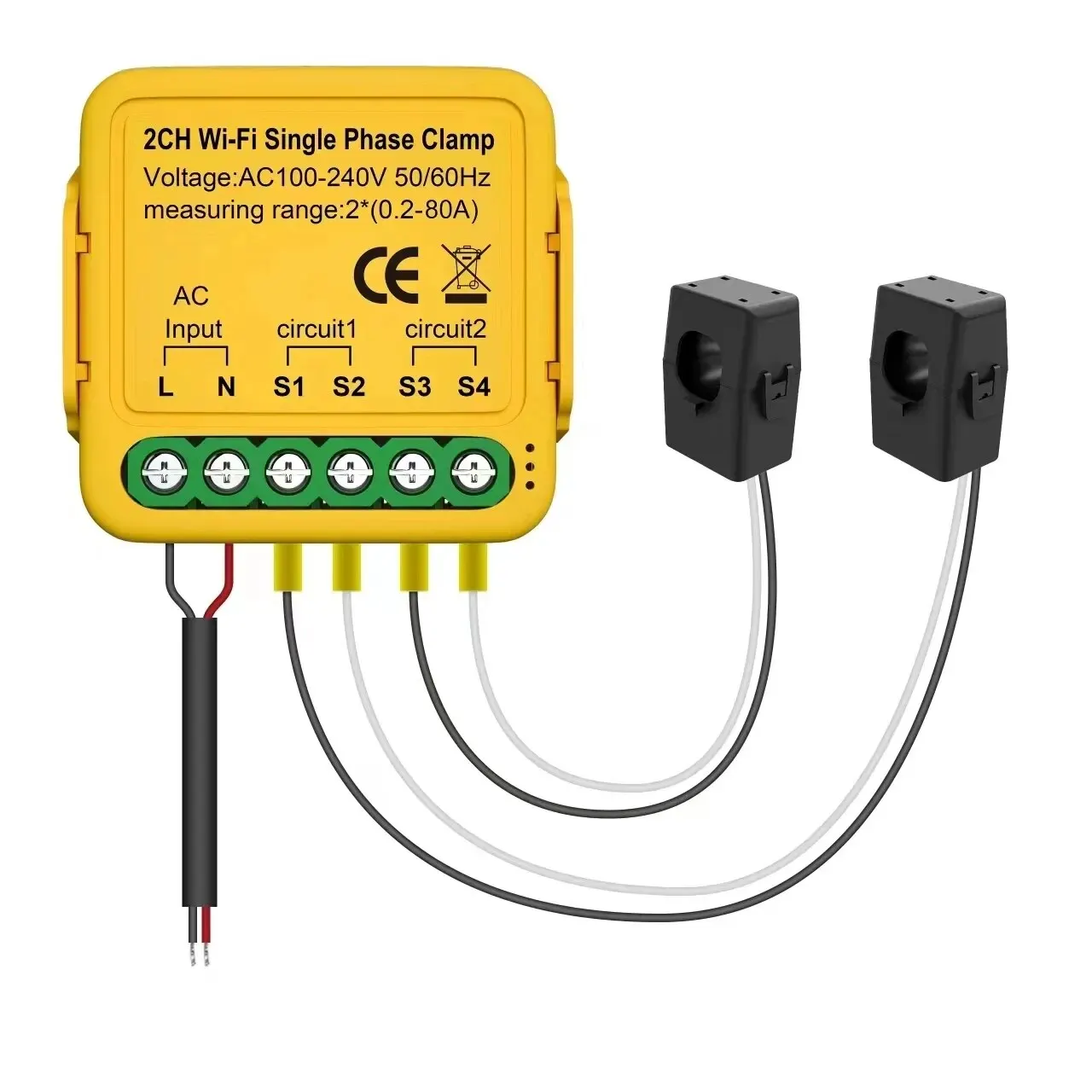 Smart Life WiFi Energy Meter & Current Sensor for Electrical Monitoring