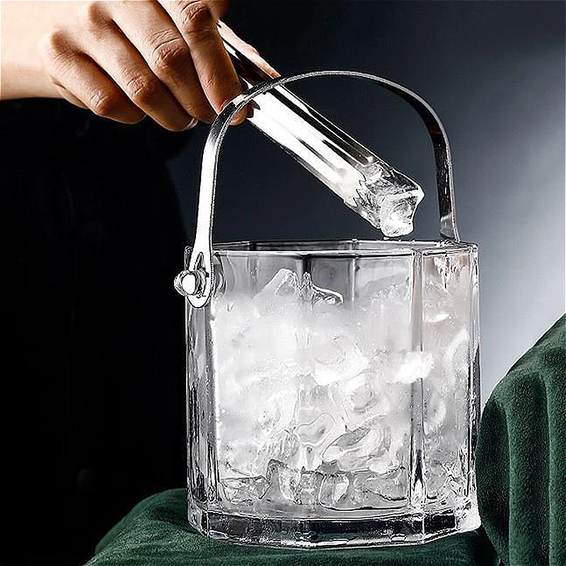 880ml/900ml Ice Bucket Large Capacity Chilled Champagne Keg with Handle Portable Ice Bucket Party Bar Red Wine Barrel with Clip