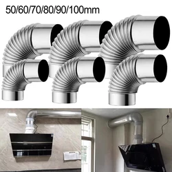 Stove Flue Steel Flue Pipe Elbow Rain Cap Pipes Chimney Liner Flue For Stove 50 60 70 80 90 100 Mm Fireplaces Bbq Ventylations