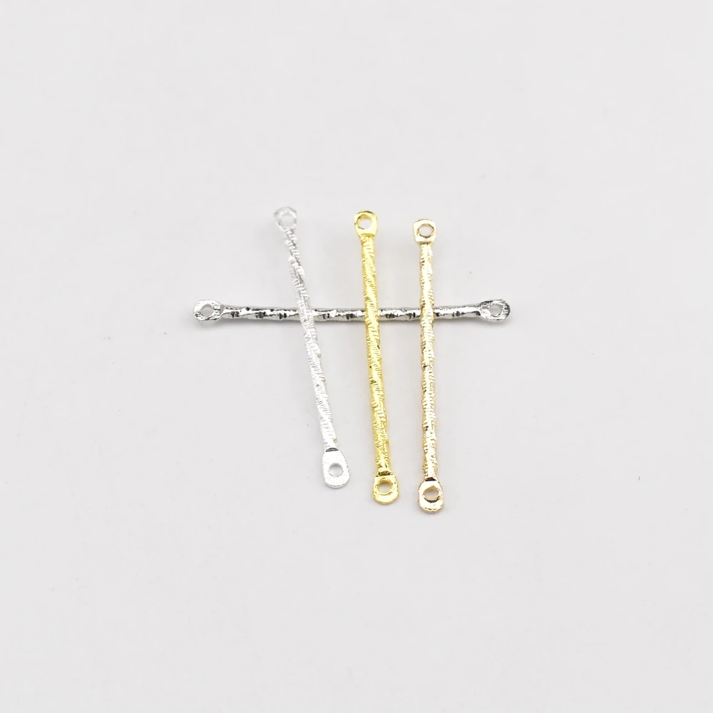 50Pcs/lot 15-30mm Double Eye Spiral Connector Headpins Embossing Thread Beading Head Pins For Jewelry Making Supplies