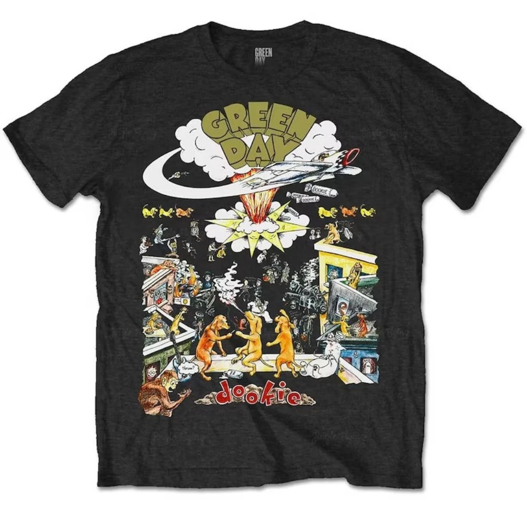 Green Day Dookie 1994 Tour Shirt Authentic Hippie Hipster Magliette Pre Ristretto Per Uomo Di Lusso