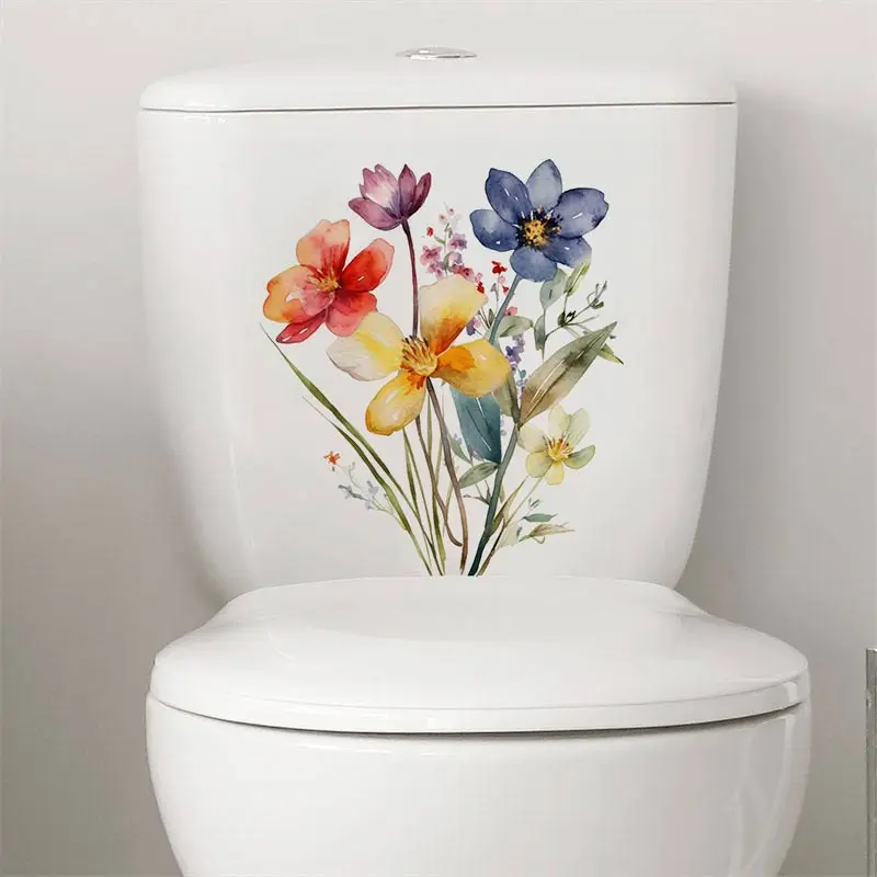 Description Picture 3 of itemM444  Gorgeous Bouquet Wall Sticker Bathroom Toilet Decor Living Room Cabinet Refrigerator Home Decoration Decals