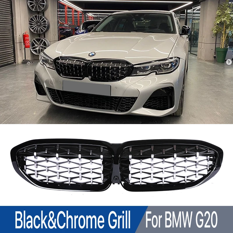 BMW G20 330i M340i Series Dual Slat Grilles (Gloss Black, 59% OFF