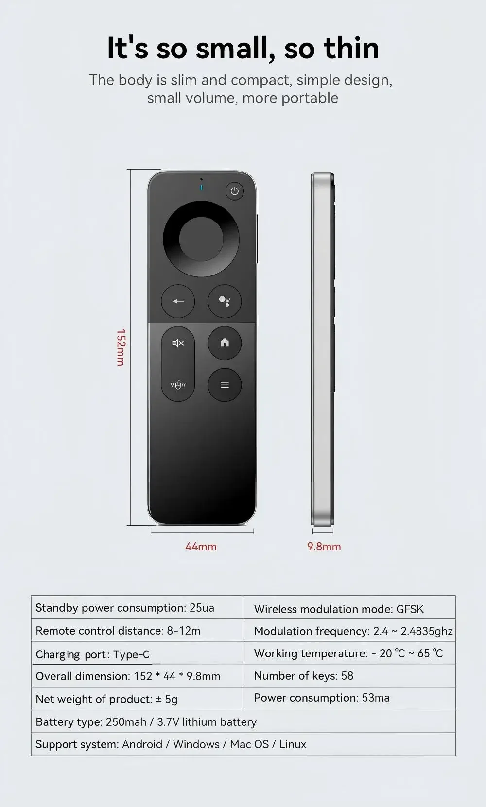 Souris aérienne 4-en-1 avec commande vocale et sans fil 2,4 GHz pour Nvidia Shield/boîtier TV Android/PC/projecteur/HTPC/PC tout-en-un_voghion.com