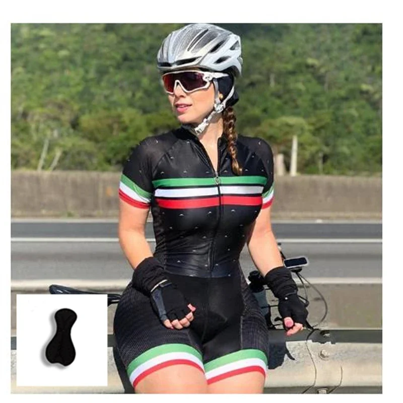 

2024 New Custom Printed & Sublimation High Short Sleeve Performance Padded Ladies Triathlon Jumpsuit Suits, Triathlon Clothes
