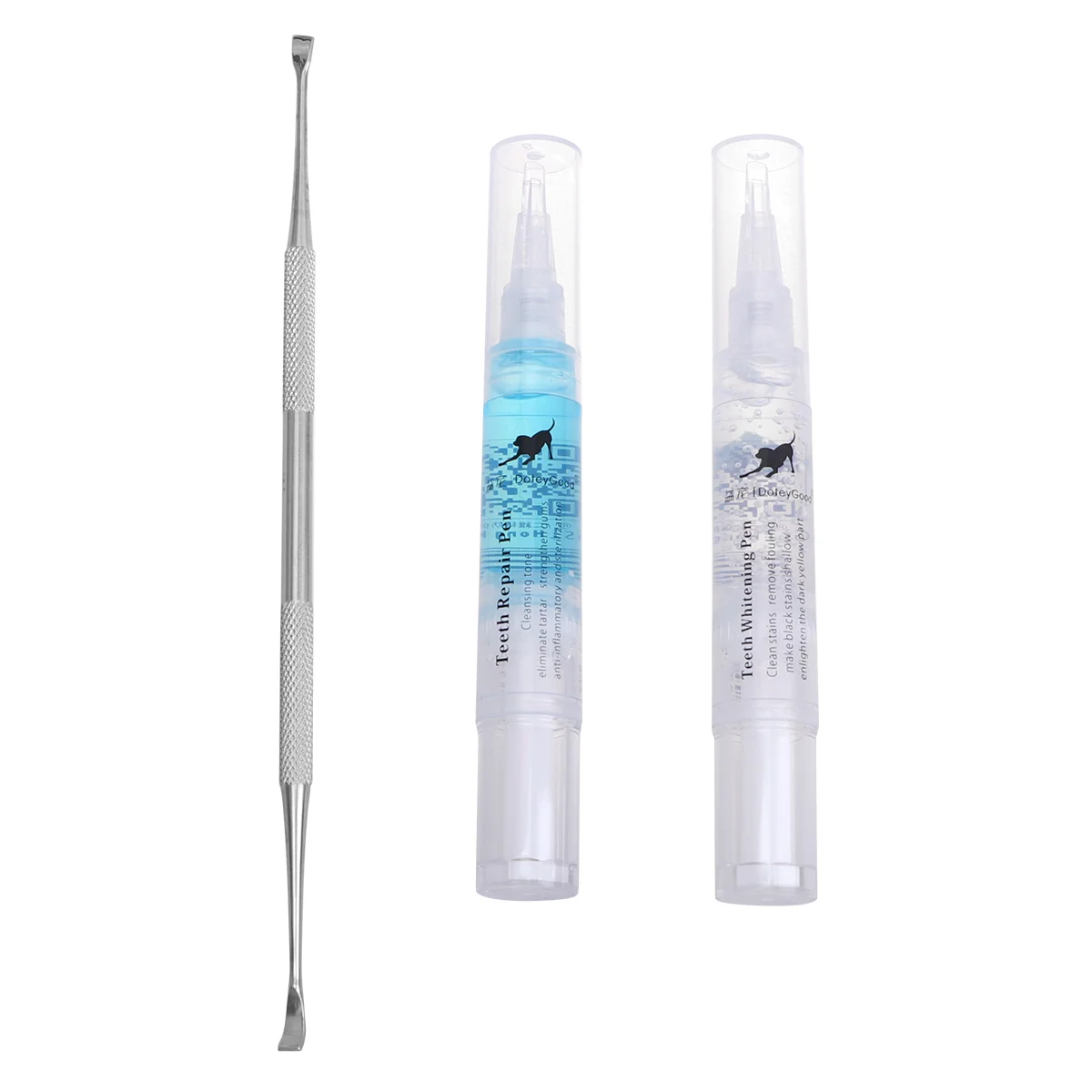 

5ml Teeth Whitening Pen Gel Whitener Oral Hygiene Teeth Stain Repair Pen with Cleaning Pen for Pets Dogs Cats (White)