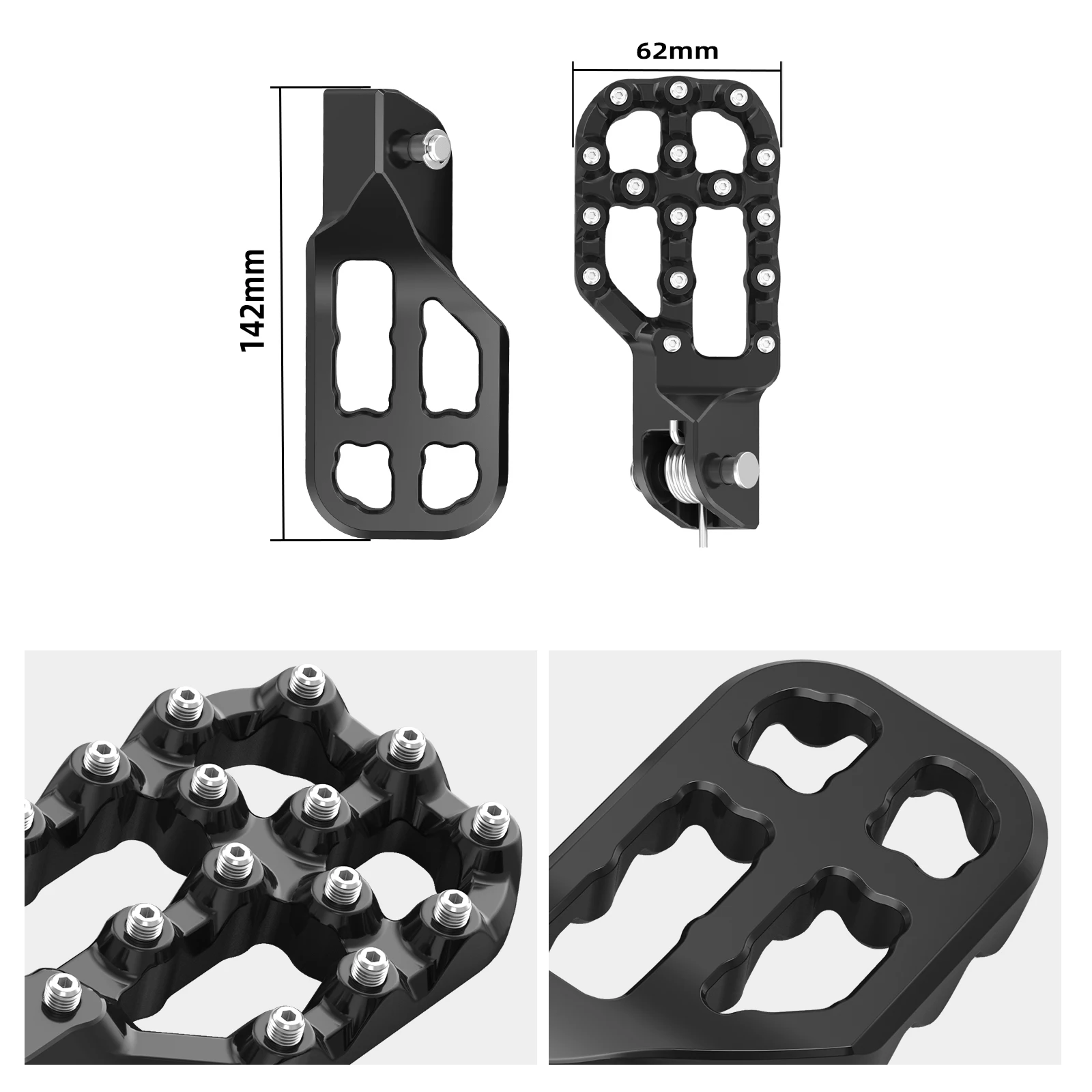 NICECNC Breite Fußrasten für BMW R1250GS Adventure R 1250 GS 2019-2024 und BMW R1200GS Adventure R 1200 GS 2013-2018 – Detail 2