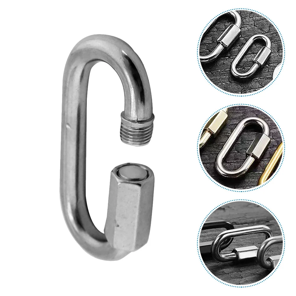 

5pcs Stainless Steel Link Connectors Threaded Chain Links Connectors Heavy Duty Link Connectors