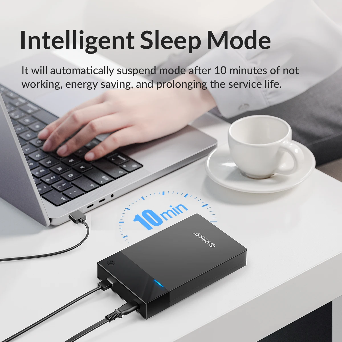 ORICO 3.5'' HDD Case 12W1A Built-in Power Protable Hard Drive Enclosure SATA to USB 3.0 Supply Support UASP Box