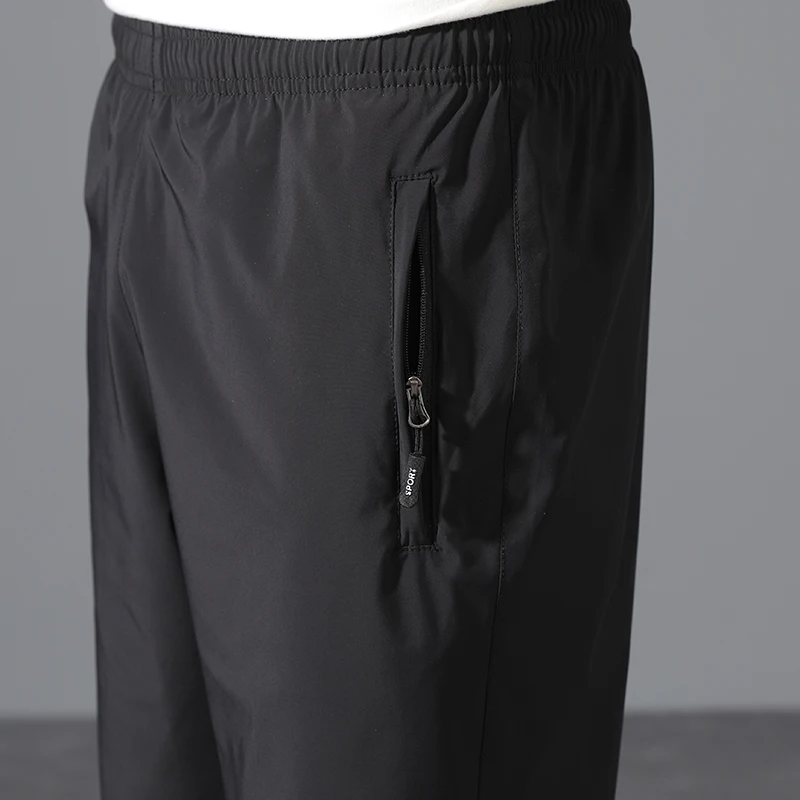 New Men'S Summer Versatile Thin Running Ice Silk Sports Shorts Youth Casual Loose Quick Drying And Breathable 5-Point Pants
