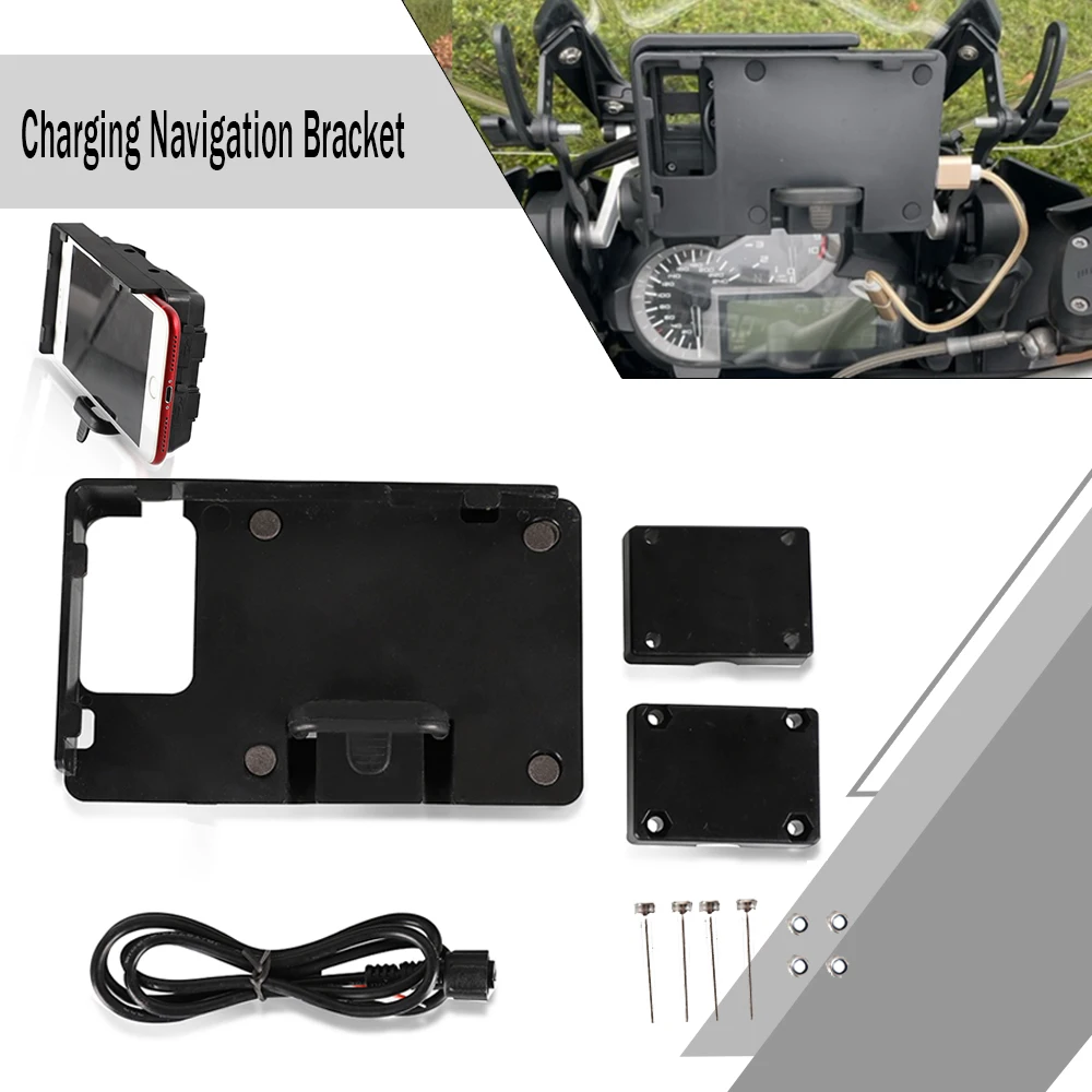 

USB Mobile Phone Navigation Bracket Motorcycle For BMW R1250GS Adventure R 1250 GS ADV R1250 1250 GSA USB Charging Mount Support