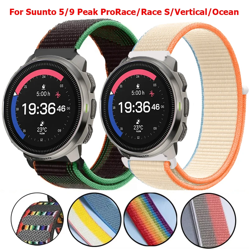 Versatile Sport Nylon Smartwatch Strap, Adjustable 20-22mm, Breathable Wristband Loop