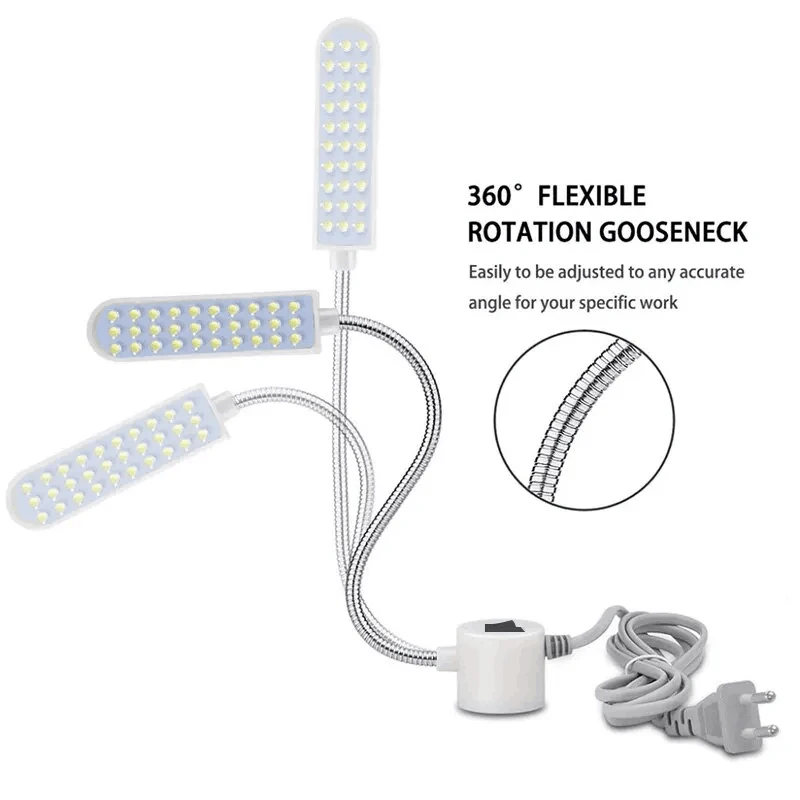 Sewing Machine Light 10/20/30 Industrial Lighting LED Magnetic Flexible Adjustable for Base Adsorbed Work Lamps
