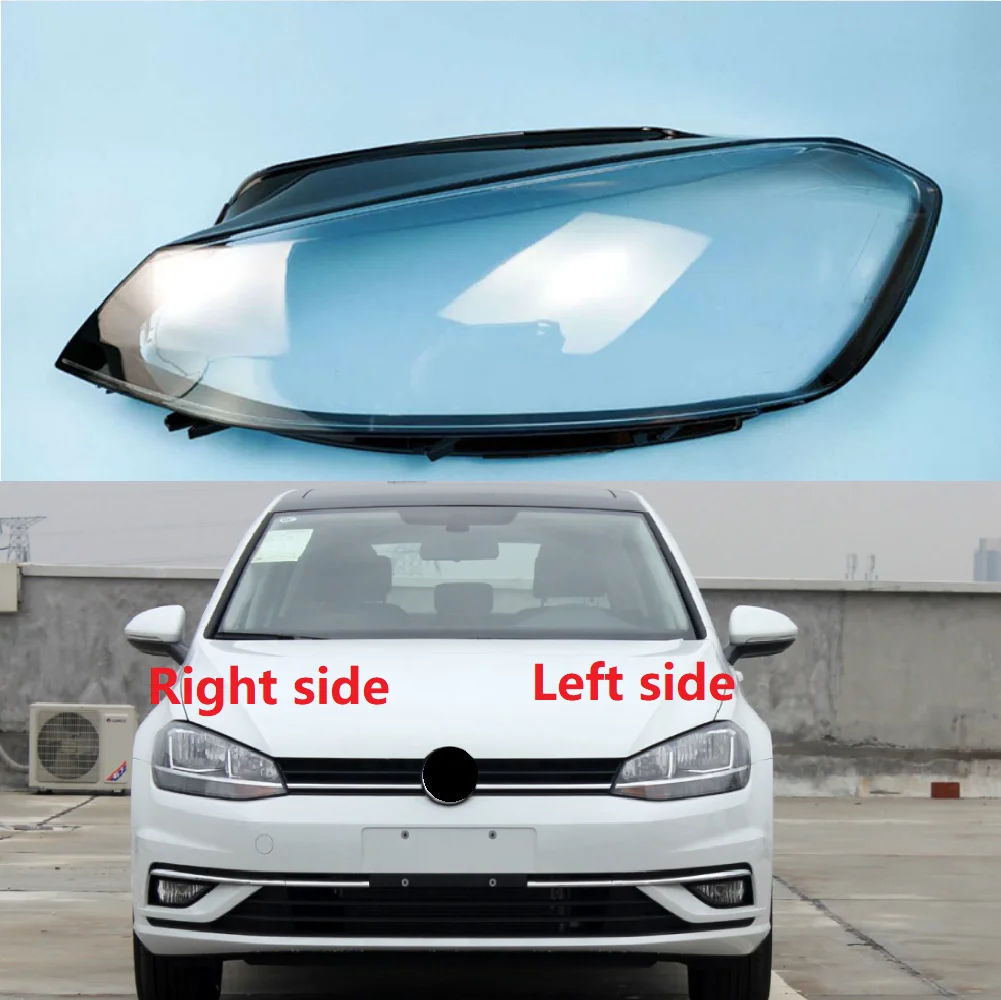 Car Headlamp Lens For Volkswagen Vw Golf 7.5 20182020 Transparent