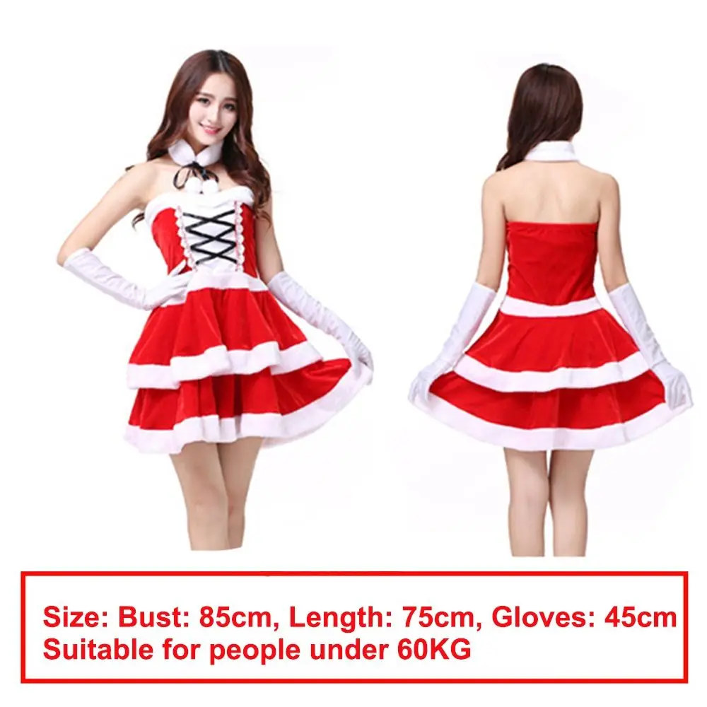 Red Velvet Christmas Costume for Women
