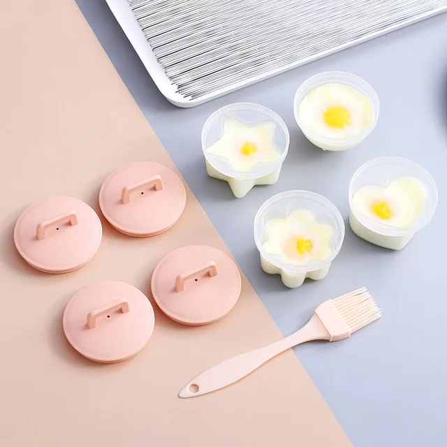 4Pcs/Set Cute Plastic Egg Boiler Kitchen Cooking Tools Egg Mold Form