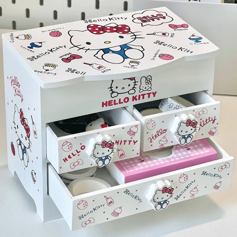 Sanrio Hellokitty Birthday Gift Kawaii Storage Box with Cosmetic