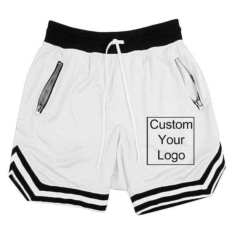 

Custom Men's Mesh Sports Track Shorts Summer Basketball Fitness Running Short Pants Loose Muscle Training Bermuda Masculina