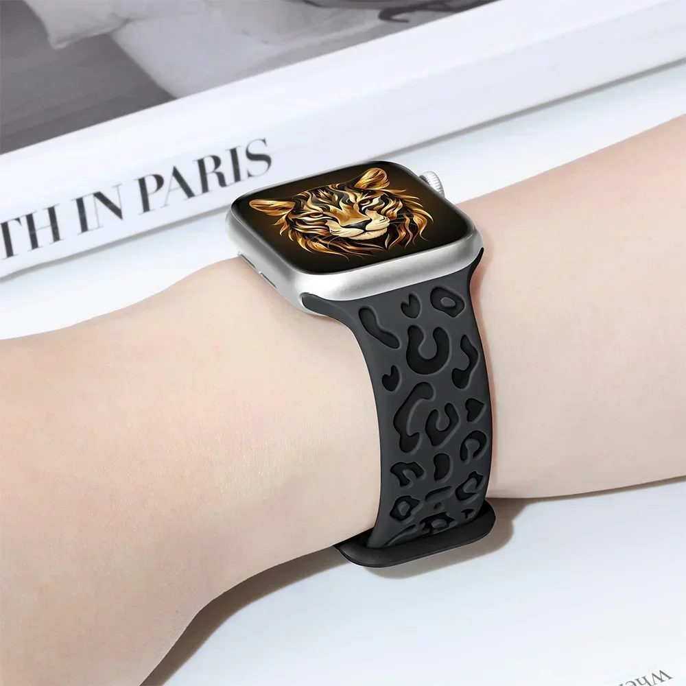 Leopard Engraved Strap
