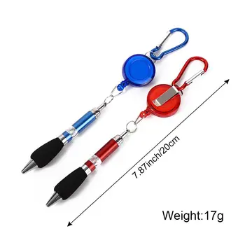 قلم حبر جاف معدني قابل للسحب ، أدوات كتابة الحبل ، سلسلة مفاتيح بإبزيم تسلق الجبال ، أدوات مكتبية سهلة القلم 6