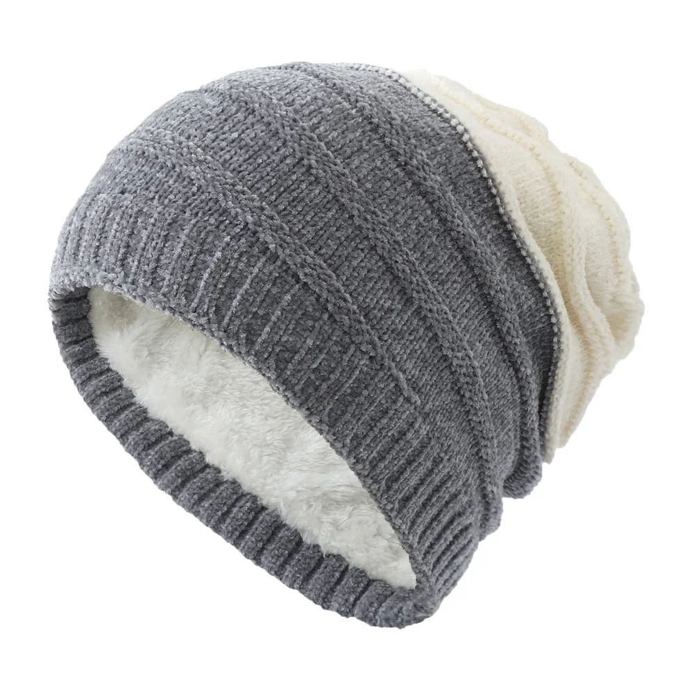 Chaud à Doublure Slouch Homme Bonnet D'Hiver Tricoté Beanie