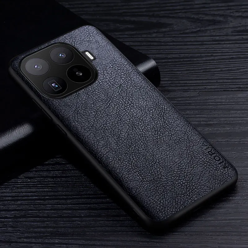 Luxury Leather Case - Premium Business Style Retro Litchi Pattern Back Cover