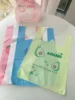 100pcs 0.04mm Thin Fruit Pattern Packaging Bag Blue Cartoon Panda Plastic Handbag Disposable Takeaway Pink Blue Packaging Pocket 3