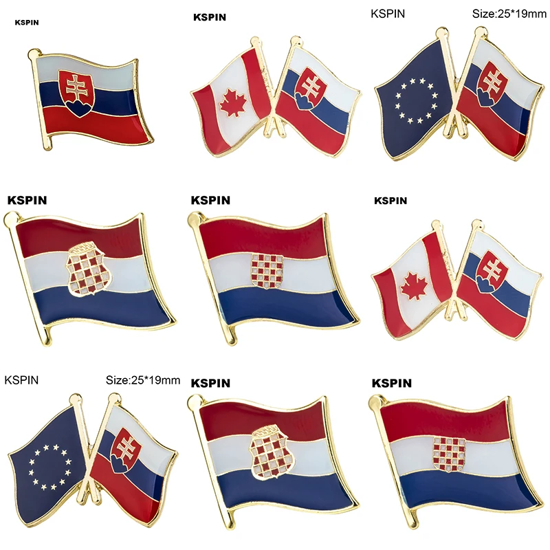 

Slovakia Flag Laple Pin Badge Brooch