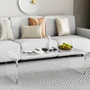 Premium Acrylic Coffee Table, 44" L x 16" W x 16'' H x 4/5'' Thick Clear Tea Table, Multipurpose Waterfall Rectangle Lucite Tabl 4
