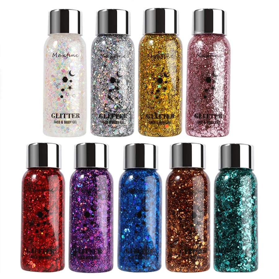 Body Glitter Gel Sequins Long Acting Face Eyes Hair Prom Party Mermaid Scales Not Easy To Take Off Makeup 4