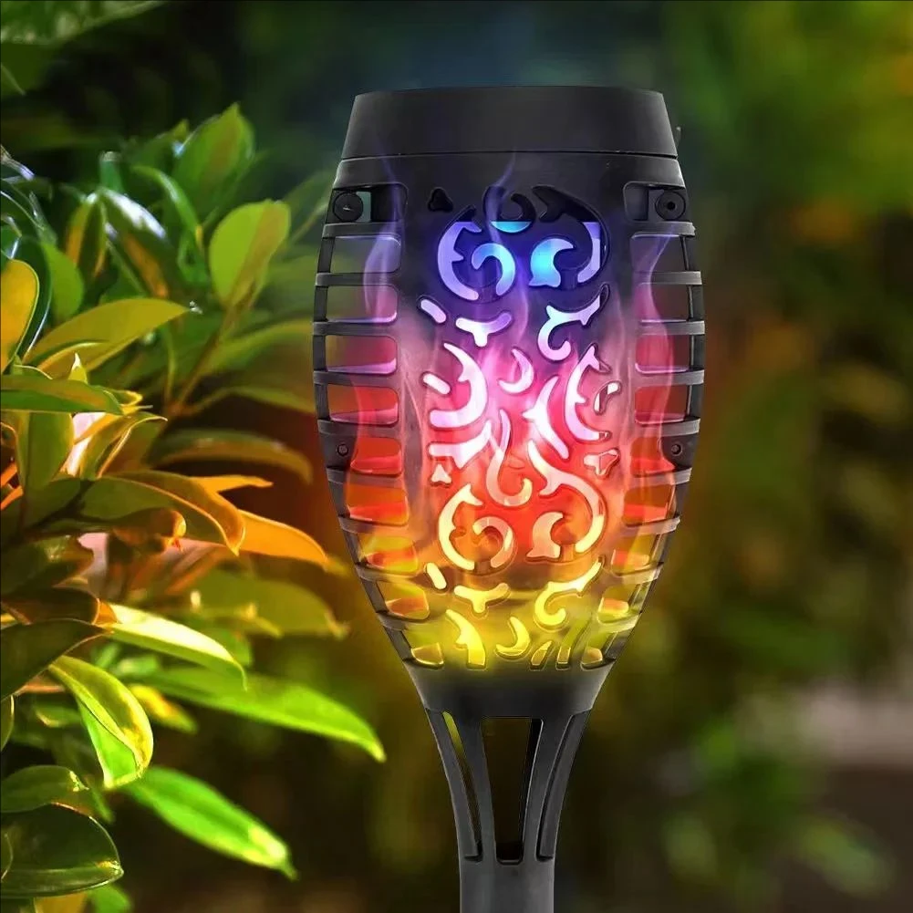 Solar Torch Lights 2/4/6/8/12 Pack with Colorful Flickering Flame Light Waterpro