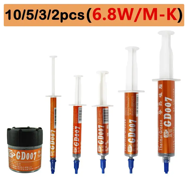 Pasta Condutora Térmica do Silicone Graxa Dissipador Gd007 Elevado Desempenho Graxa Composta Ssy1 15 30g 6.8 w M-k 10 Pcs Pcs Peças 2