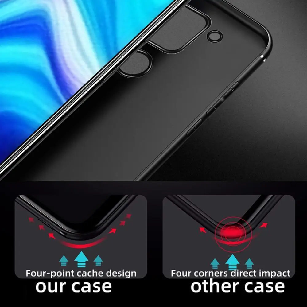 Matte Black Soft TPU Phone Case - Sleek and Thin Protective Cover