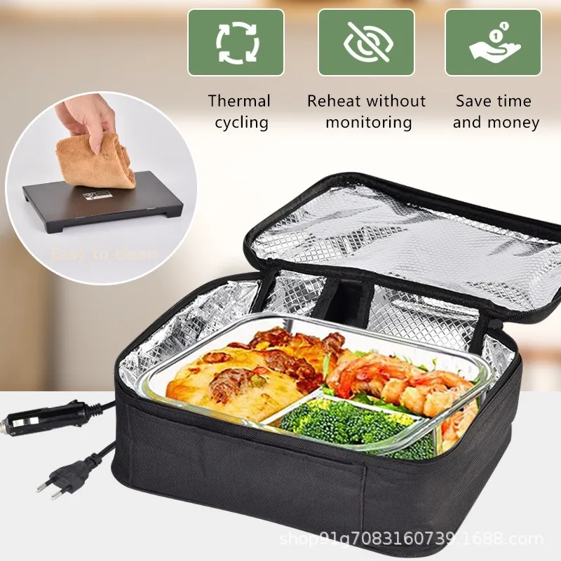 12V Car Lunch Bag Temperature Control Car Heating Household Electric Heating Aluminum Foil Insulation Convenient and Practical