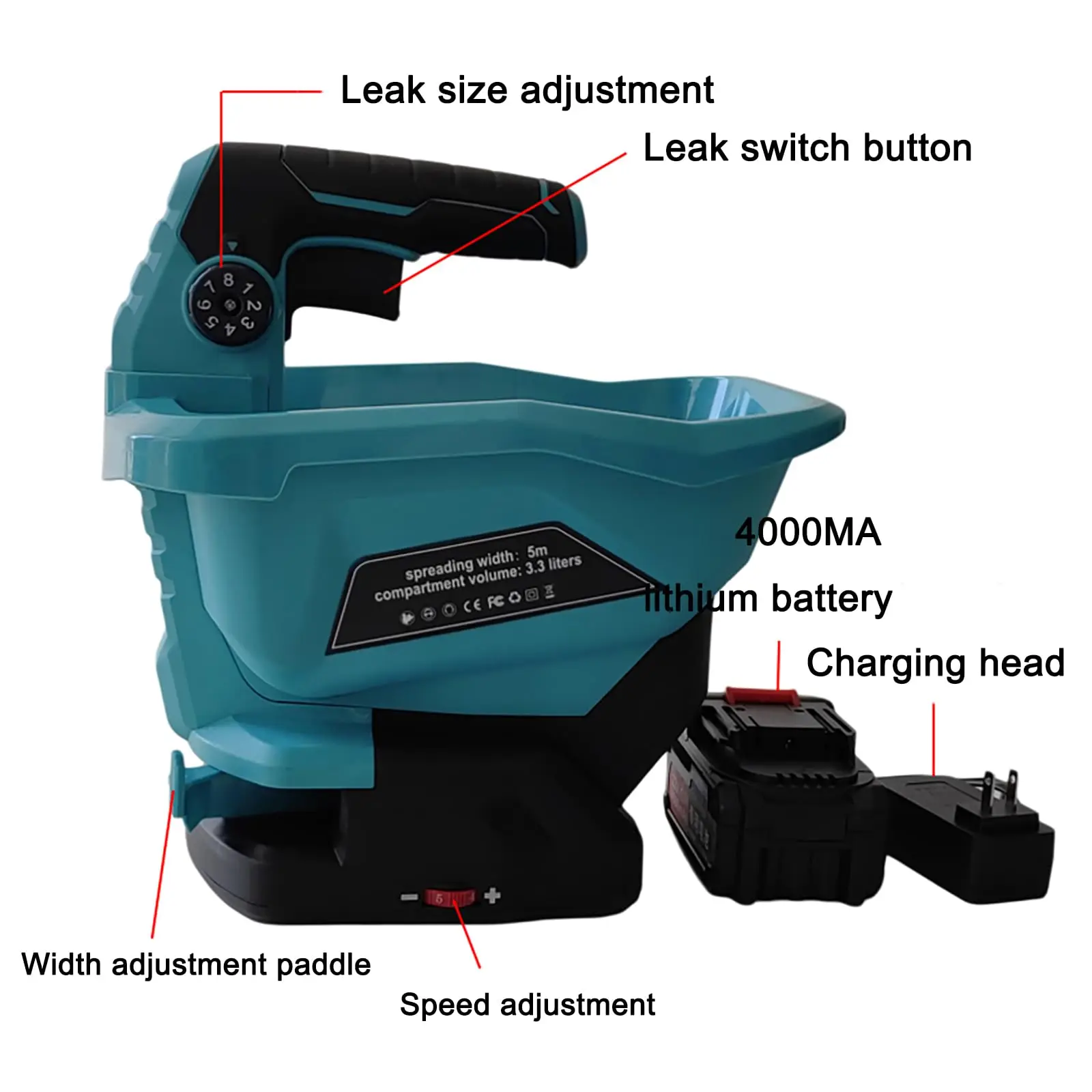 formakita 18V Battery Brushless Fertilizer spreader portable electric tool for g