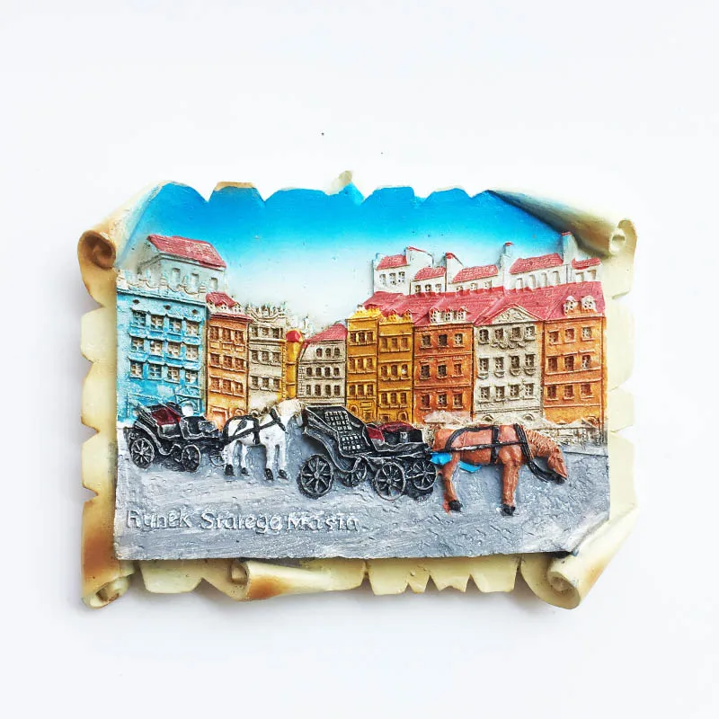 Europe Poland 3D Fridge Magnets Tourism Souvenir Refrigerator Magnets Sticker Collection Handicraft Decoration Articles images - 6
