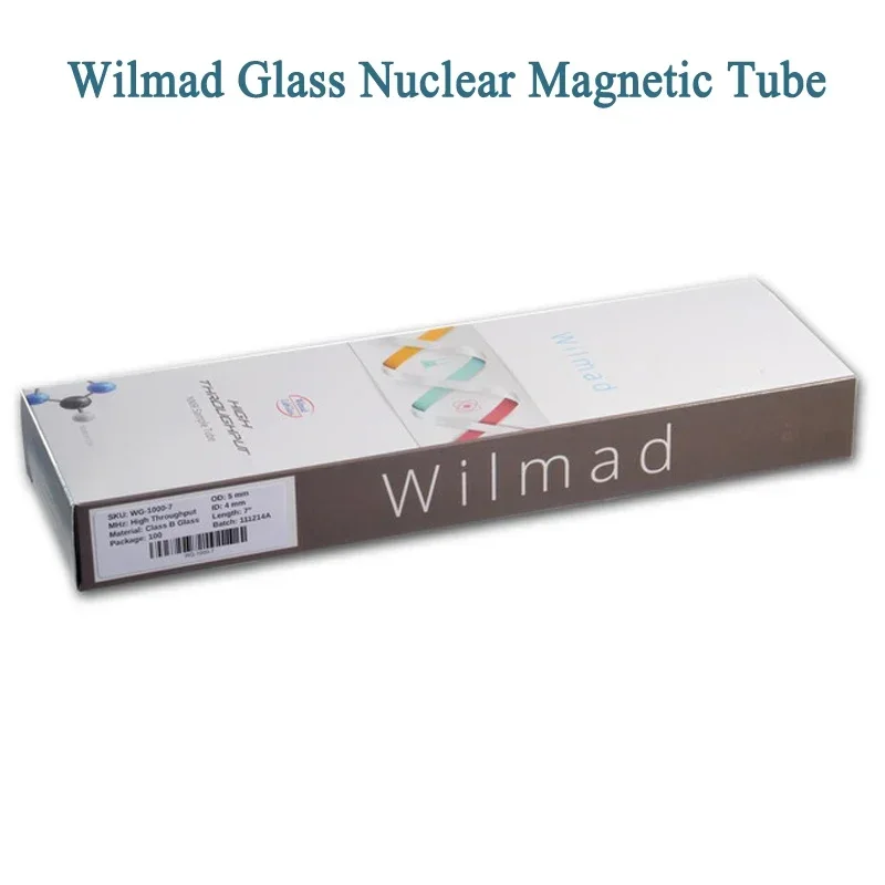Wilmad 10pcs 20pcs 50pcs 100pcs Lab Glass NMR Tube 5mm Nuclear Magnetic Solvent and NMR Carbon Hydrogen Spectrum Economical Cap