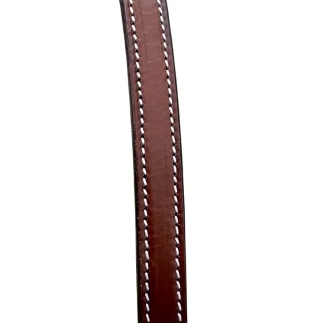Everyday Turnout Halter for Horses: Handmade 3/4 Wide Vegetable-Tanned Leather Solid Brass Hardware Hand Machine Stitched Natur
