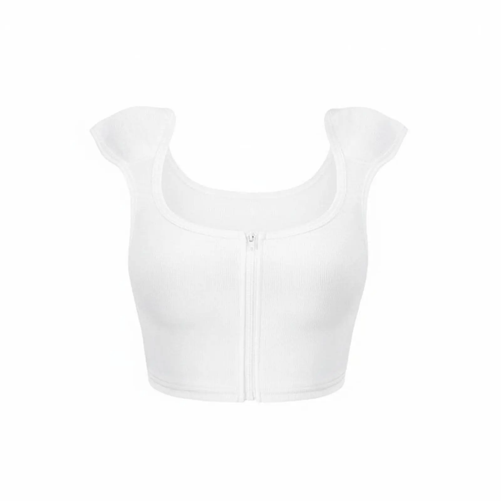 패딩 처리된 어깨끈 조끼, 몸매를 잡아주는 슬리밍 조끼, 풀오버 디자인, 피부에 부드러운 소재, 코스프레 행사, 일상복으로 적합