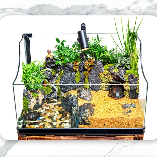 Aqwarium Glass Fish Bowl Turtle Tank Bonsai Breeder Box