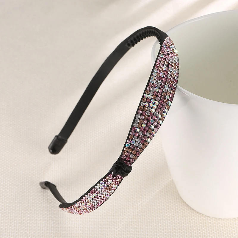 

Korean Girl Exquisite Narrow HairBands Ornament Shiny Crystal Rhinestone Bowknot Headwear for Women Fashion Hair Accessories